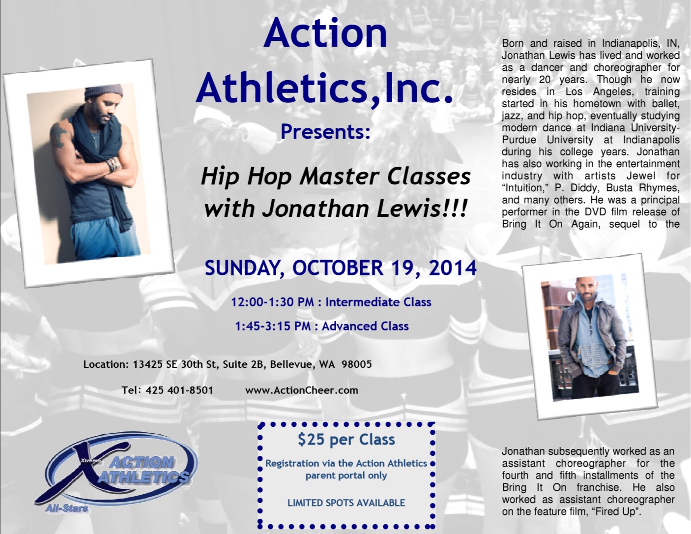 Hip Hop Master Classes with Jonathan Lewis, 2014